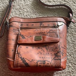 BOC Voyage Map Crossbody Purse